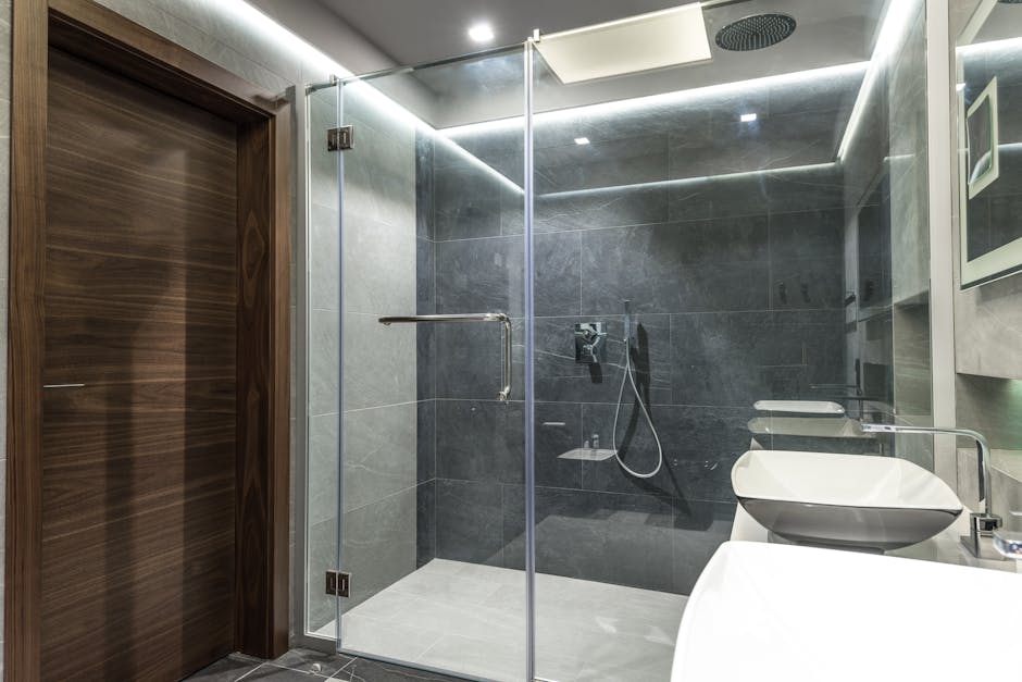 Elegant glass shower door replacement